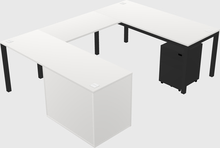 Bureau + armoire en u
