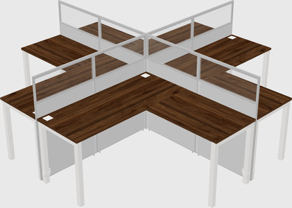 Shared l-shaped cubicles