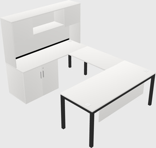 Bureau + armoire en u