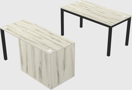 Parallel desk + cabinet