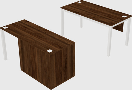 Parallel desk + file cabinet