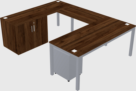 Bureau + armoire en u