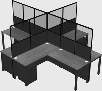 Shared l-shaped cubicles