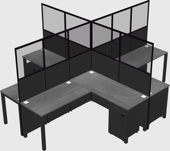 Shared l-shaped cubicles