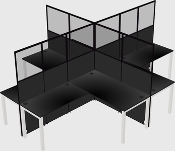 Shared l-shaped cubicles