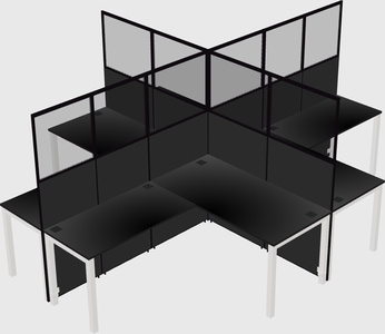 Shared l-shaped cubicles