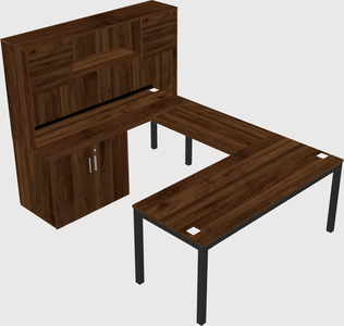 Bureau + armoire en u