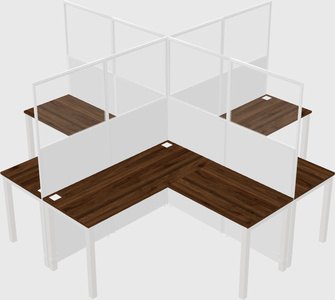 Shared l-shaped cubicles