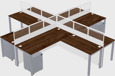 Shared l-shaped cubicles
