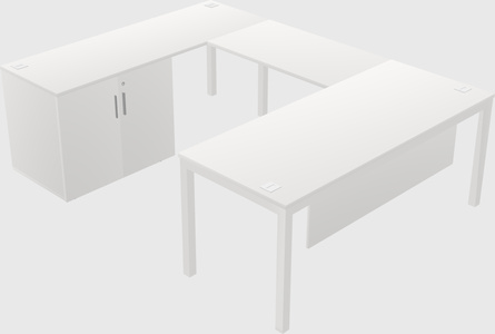 Bureau + armoire en u