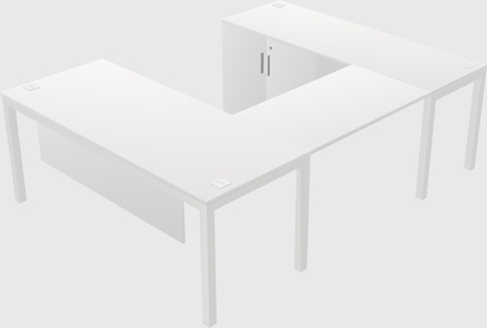 Bureau + armoire en u