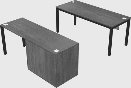 Parallel desk + cabinet