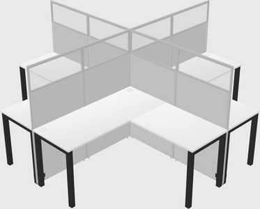 Shared l-shaped cubicles