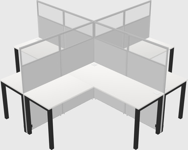 Shared l-shaped cubicles