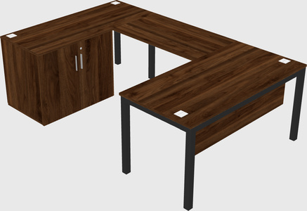 Bureau + armoire en u