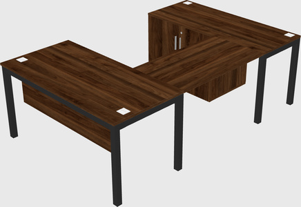 Bureau + armoire en u
