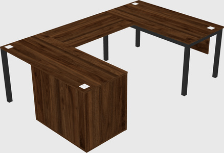 Bureau + armoire en u