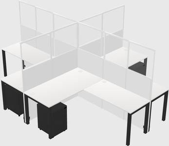 Shared l-shaped cubicles