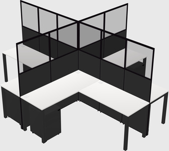 Shared l-shaped cubicles