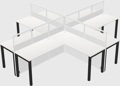 Shared l-shaped cubicles