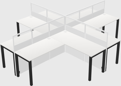 Shared l-shaped cubicles