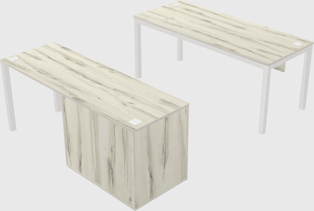 Parallel desk + cabinet