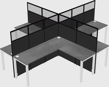 Shared l-shaped cubicles