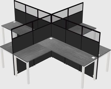 Shared l-shaped cubicles