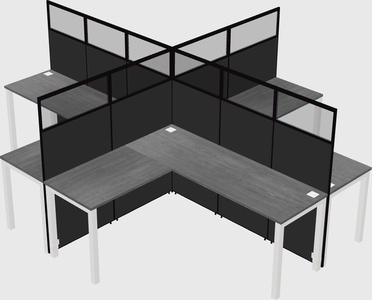 Shared l-shaped cubicles