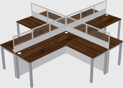 Shared l-shaped cubicles