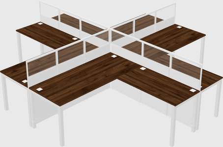 Shared l-shaped cubicles