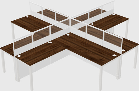 Shared l-shaped cubicles