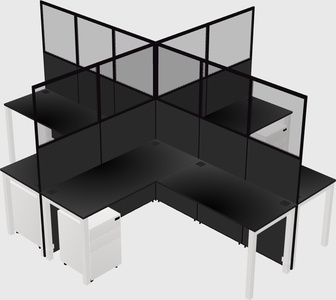Shared l-shaped cubicles