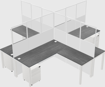 Shared l-shaped cubicles
