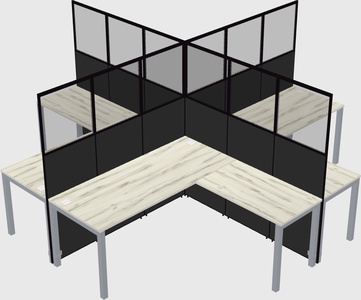 Shared l-shaped cubicles