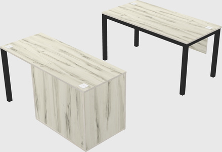 Parallel desk + cabinet