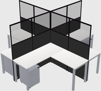 Shared l-shaped cubicles