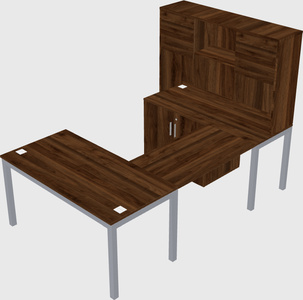 Bureau + armoire en u