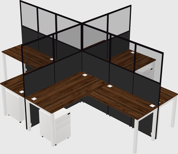 Shared l-shaped cubicles