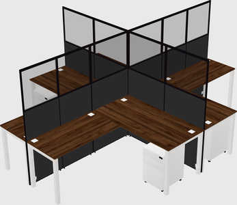 Shared l-shaped cubicles