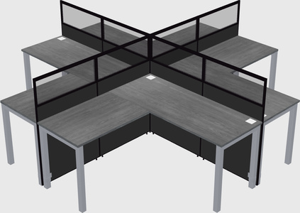 Shared l-shaped cubicles