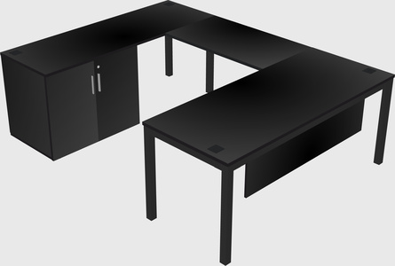 Bureau + armoire en u
