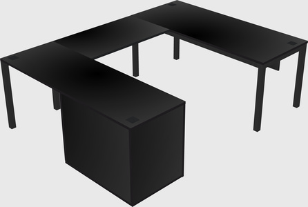 Bureau + armoire en u