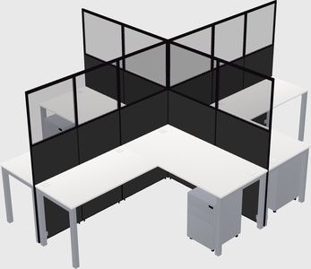 Shared l-shaped cubicles