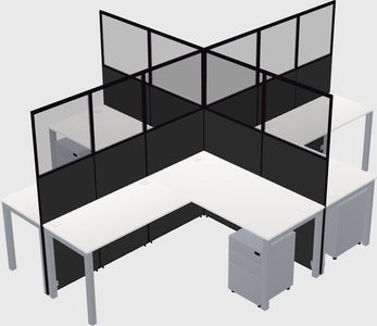 Shared l-shaped cubicles