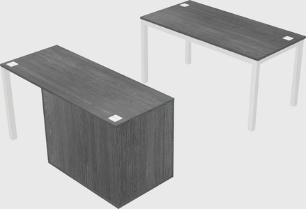 Parallel desk + file cabinet