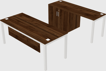 Parallel desk + cabinet