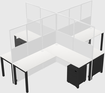 Shared l-shaped cubicles