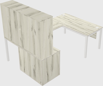 Bureau + armoire en u