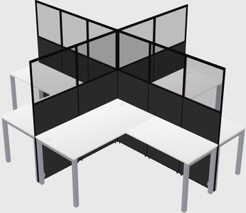 Shared l-shaped cubicles